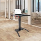 Adjustable Pneumatic Standing Desk with Tilting Laptop Cart for $109.87