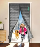 AEOCOO 36″ x 80″ Thermal Magnetic Insulated Door Curtains (Grey/Brown) $13