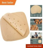200-Sheet Pack 8.5-inch Disposable Air Fryer Parchment Paper Liners – Now $9.50 (50% Off)