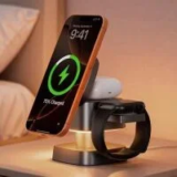 Aiyundi 4-in-1 15W MagSafe Wireless Charging Station with Night Light – $19.99
