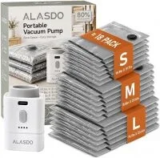 Alasdo 18-Pack Vacuum Storage Bags with USB-C Pump – $18.99 ($39.99 List Price)