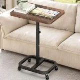 Alentar Adjustable Height Mobile TV Tray Table with Wheels for $27.99