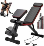 Also Go 4-in-1 Foldable Adjustable Weight Bench with Leg Extension for $64.99