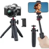 Aluminum 3-in-1 Smartphone & Camera Mini Tripod Selfie Stick for $7.44