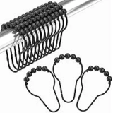 Amazer Set of 12 Shower Curtain Hooks – Heavy Duty Brass & Stainless Steel – $2.75