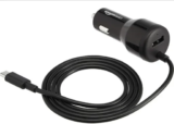 Amazon Basics 30W USB Car Charger with 18W PD USB-C Cable for $4.99
