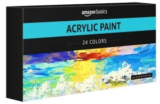 Amazon Basics 24-Count Acrylic Paint Tubes (0.74oz Each, Assorted Colors) – $9.39