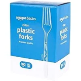 100ct Amazon Basics Disposable Clear Plastic Forks – $3.90