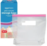 120-Count Amazon Basics Reclosable Gallon Food Storage Bags for $5.99