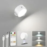 Ametheus 100-Lumen LED Rechargeable Cordless Wall Mounted Light with Remote for $8.49