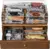 Amoard 2-Tier Wooden Knife Display Case with Clear Lid for $30
