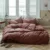 AMWAN Brick Red King Duvet Cover Set Now $23.65