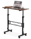 Amztabler 32″ Adjustable Height Mobile Standing Desk with Wheels for $35