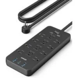 Anker 20W Surge Protector Power Strip with 12 Outlets and 3 USB Ports for $23.99