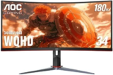 Refurbished 34″ AOC CU34G2XP 1440p 180Hz Ultrawide Curved Gaming Monitor – $159.99
