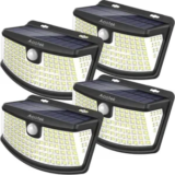 4-Pack Aootek 120-LED Solar Motion Sensor Lights – $15
