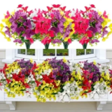 24-Bundle Apeair UV-Resistant Faux Outdoor Flowers for $15