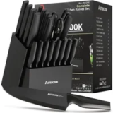 Astercook 20-Piece Kitchen Knife Set with Sharpener for $44.99