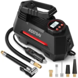 AstroAI 12V Portable Tire Inflator with 9.8′ Cord for $9.99