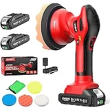 Avhrit Cordless Car Buffer Polisher Kit with 2x 2000mAh Batteries – $38.99