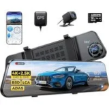 Azdome PG17 Max 4K WiFi GPS Dash Camera with 2.5K Rear Cam for $69.99