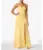 B. DARLIN Women’s Slit Gown Dress in Bright Yellow for $34.99