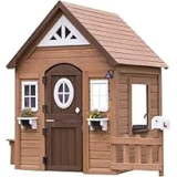 Backyard Discovery Aspen Cedar Wooden Kids Playhouse Cottage for $376.10