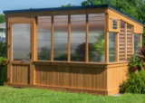 Backyard Discovery Zalie 11′ x 7′ Cedar Wood Greenhouse Kit for $2499