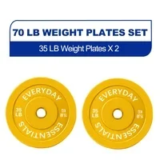 BalanceFrom 35 lbs Olympic Bumper Plate Pair for $38.73