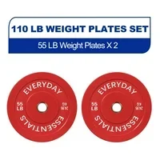 BalanceFrom 55 lbs Olympic Bumper Plate Pair for $57.33