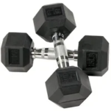 BalanceFrom 15 lbs Rubber Encased Hex Dumbbells – Now $22.95
