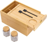 Bamboo Storage Box with Lid and 4 Compartments for $9.99