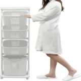 Baokaler 4-Tier Laundry Cart with Removable Wheels for $52.91