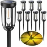Barleit Solar LED Outdoor Pathway Lights (8-Pack, Warm White) – $24.99