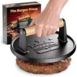 Basinel 6.5″ Cast Iron Smash Burger Press for $12.99