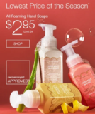 Bath & Body Works Gentle Foaming Hand Soaps – 5 Scents Available for $2.95 (Save $5.00)