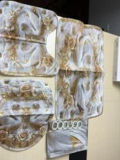 4-Piece Bathroom Curtain Set (Rug, Seat, Lid, Curtains) – New – $11.99 ($19.99 Original)