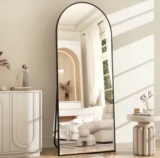 BEAUTYPEAK 64″ x 21″ Arched Full Length Mirror with Floor Stand for $40