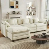 BedLuxury 111.5-in Modular Sectional Sofa with Movable Ottoman for $489.99