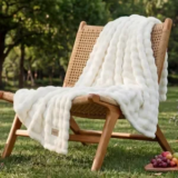 50″ x 60″ Bedsure 3D Fleece Bubble Throw Blanket Now $9.89