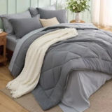 Bedsure 7-Piece Comforter Set Available in Twin XL or King for $15.59