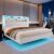 Belffin Queen Floating Bed Frame with LED Lights – $167.99