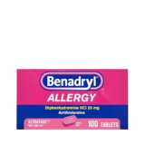 Benadryl Ultratabs Allergy Medicine 25mg – 100 Count for $9.90