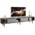 Bestier 2-in-1 Mid-Century Modern TV Stand with Sliding Doors for $90