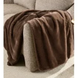 Better Homes & Gardens Brown Faux Fur Throw Blanket – 50×72 inches for $8.00