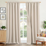 BGment Linen Blackout Curtains – 2 Panels for $9.99