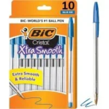 BIC Cristal Xtra Smooth Medium Point Ballpoint Pens (10-Pack) for $0.97