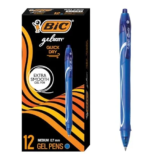 BIC Gelocity Quick Dry Blue Gel Pens – 12 Count for $4.90