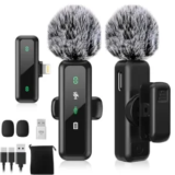 2-Pack BILIWAL Wireless Lavalier Microphone for $7.99
