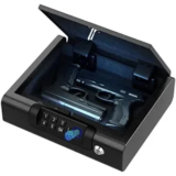 Billconch 3-Ways Safe Box with Fingerprint, Keypad, and Key Lock for $42